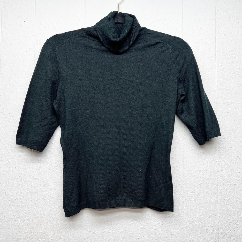 Express Cashmere Silk Sweater Women Medium Y2K Turtleneck Old Money Quiet Luxury